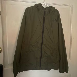 Olive Green The North Face Rain Jacket | Youth M (10-12)